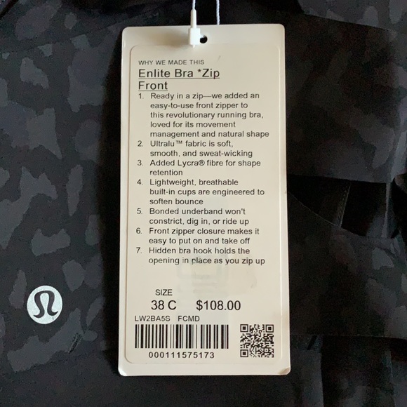 Lululemon Enlite Bra *Zip Front - Picture 6 of 6